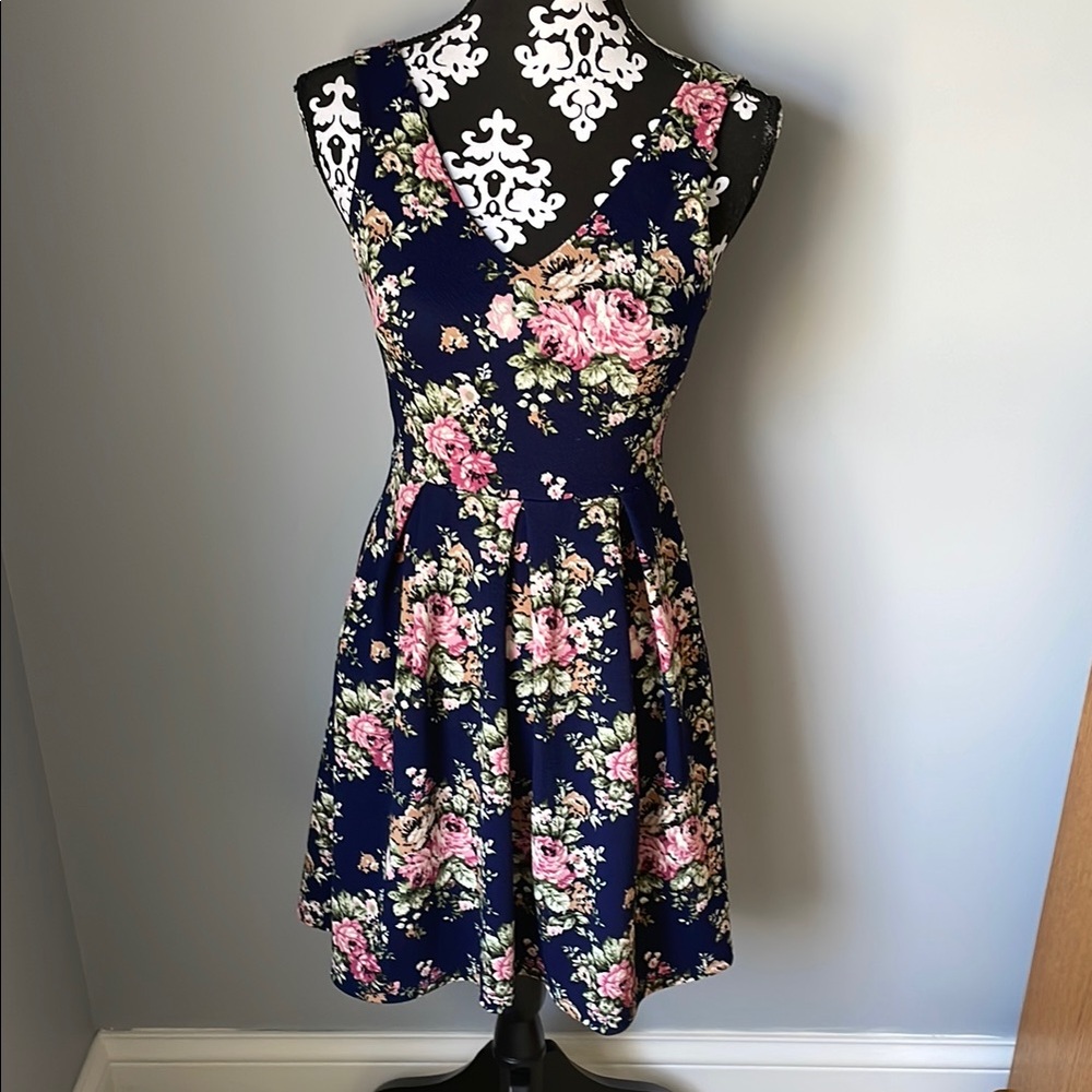 Floral Navy Dress